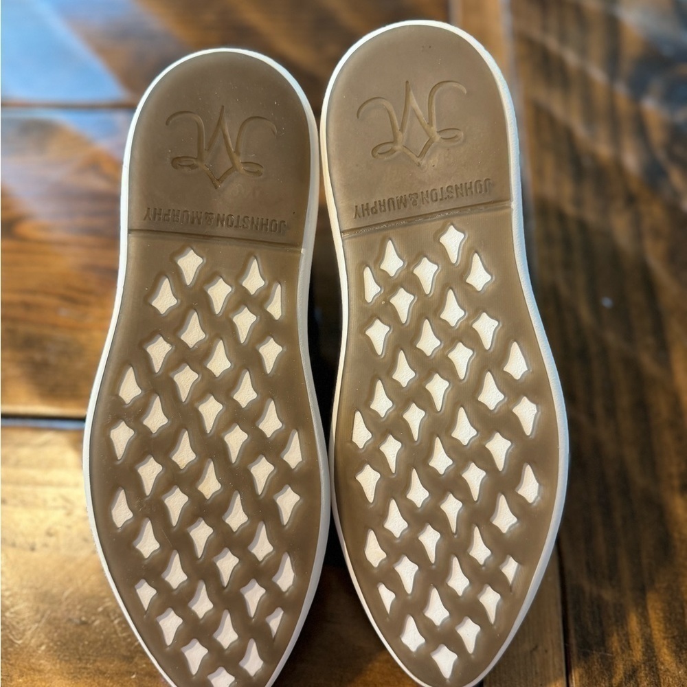 JOHNSTON & MURPHY Dakota Cap Toe Metallic Slip On Sneaker Pewter NWOT size 9 - Picture 10 of 12